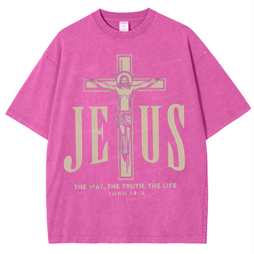 The Way The Truth The Life Snowflake Vintage Cotton T-Shirt