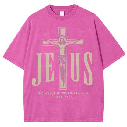 The Way The Truth The Life Snowflake Vintage Cotton T-Shirt