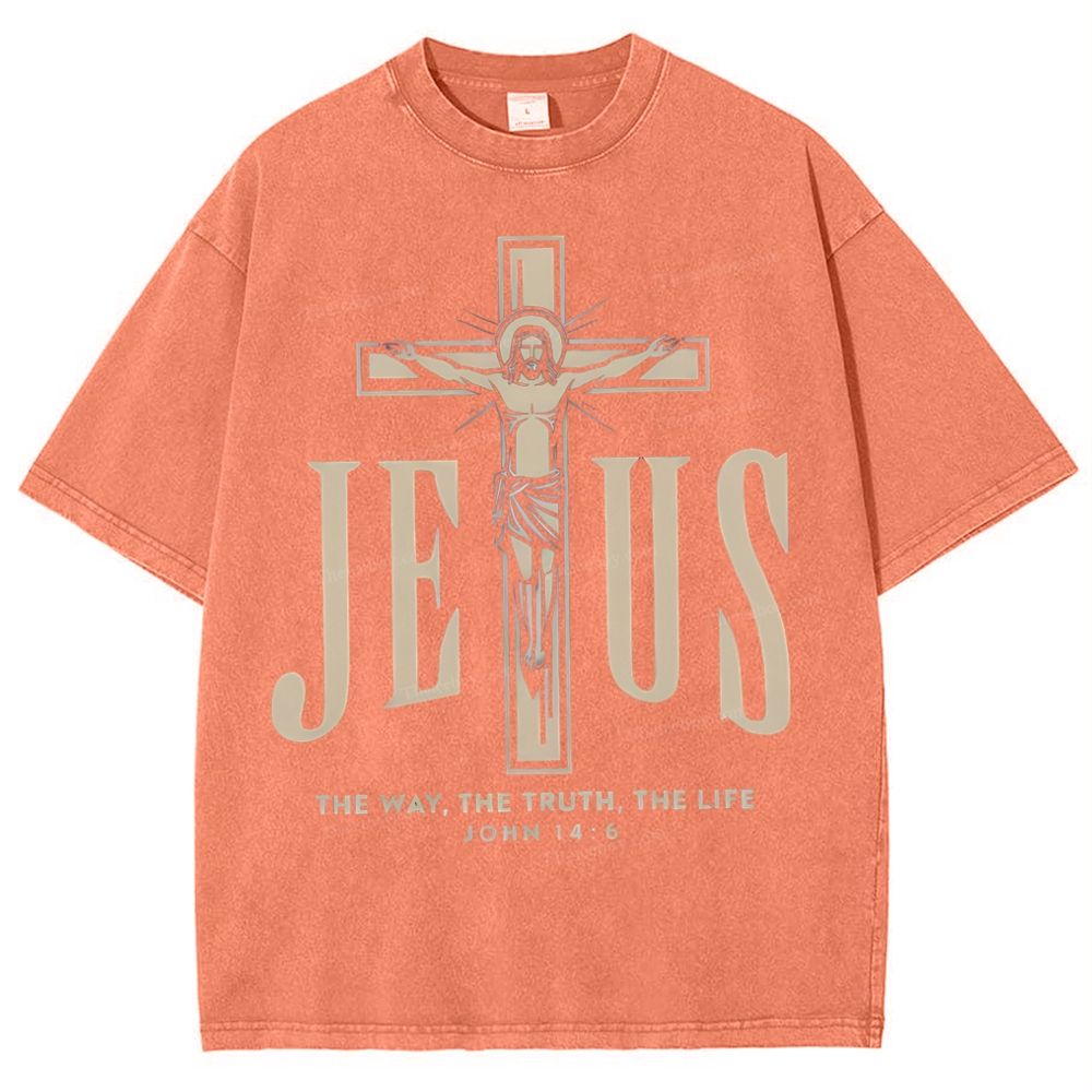 The Way The Truth The Life Snowflake Vintage Cotton T-Shirt