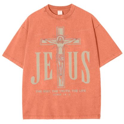 The Way The Truth The Life Snowflake Vintage Cotton T-Shirt