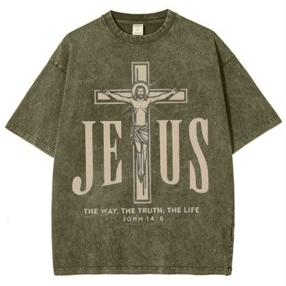 The Way The Truth The Life Snowflake Vintage Cotton T-Shirt