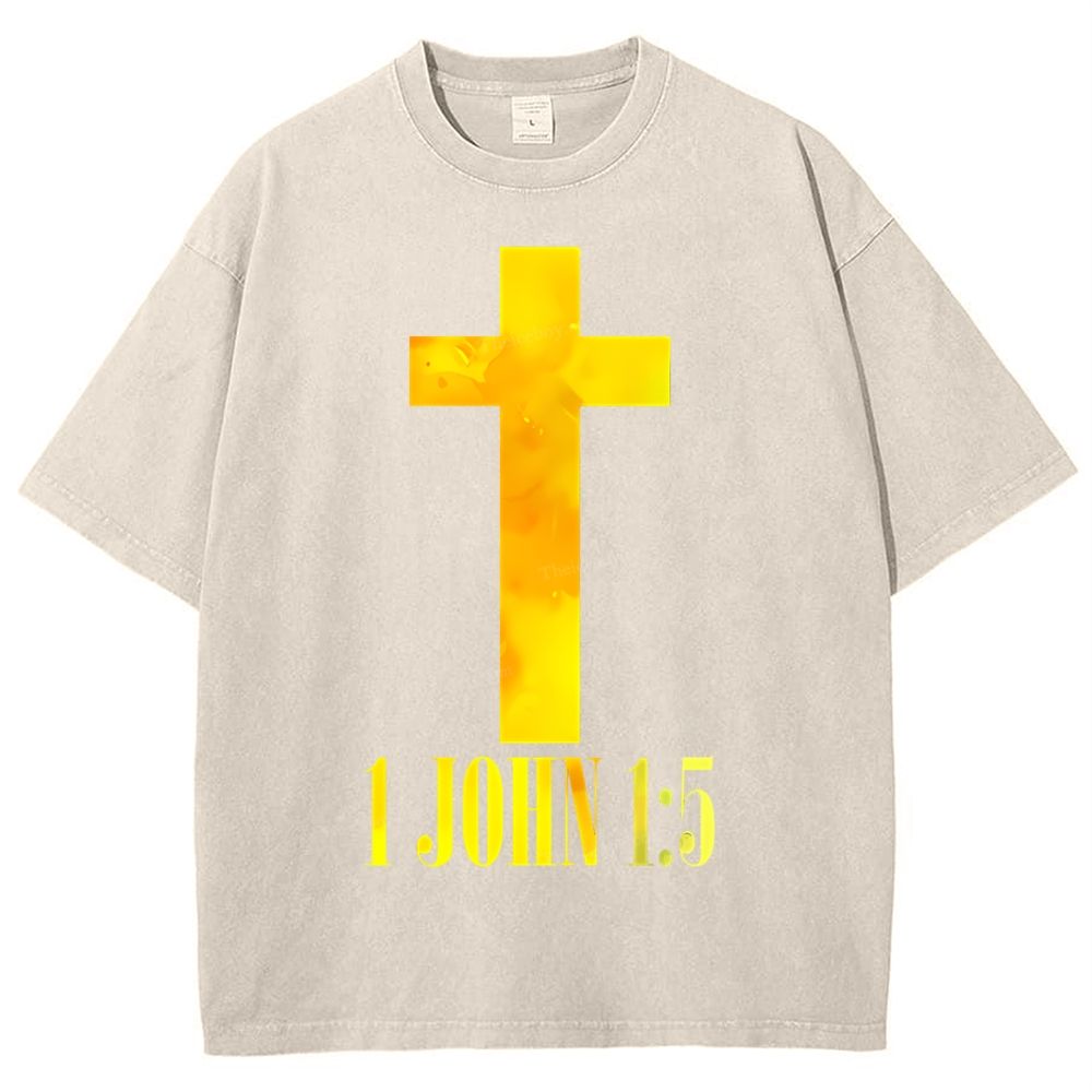 John 1:5 Snowflake Vintage Cotton T-Shirt