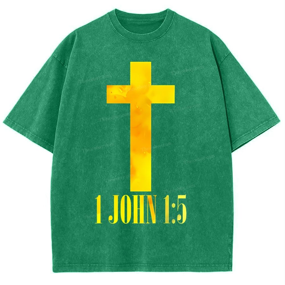 John 1:5 Snowflake Vintage Cotton T-Shirt