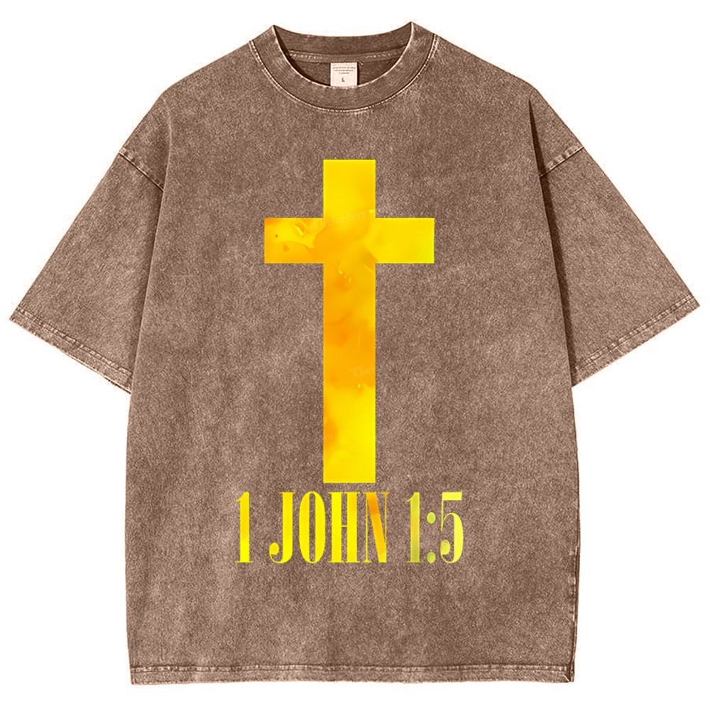 John 1:5 Snowflake Vintage Cotton T-Shirt