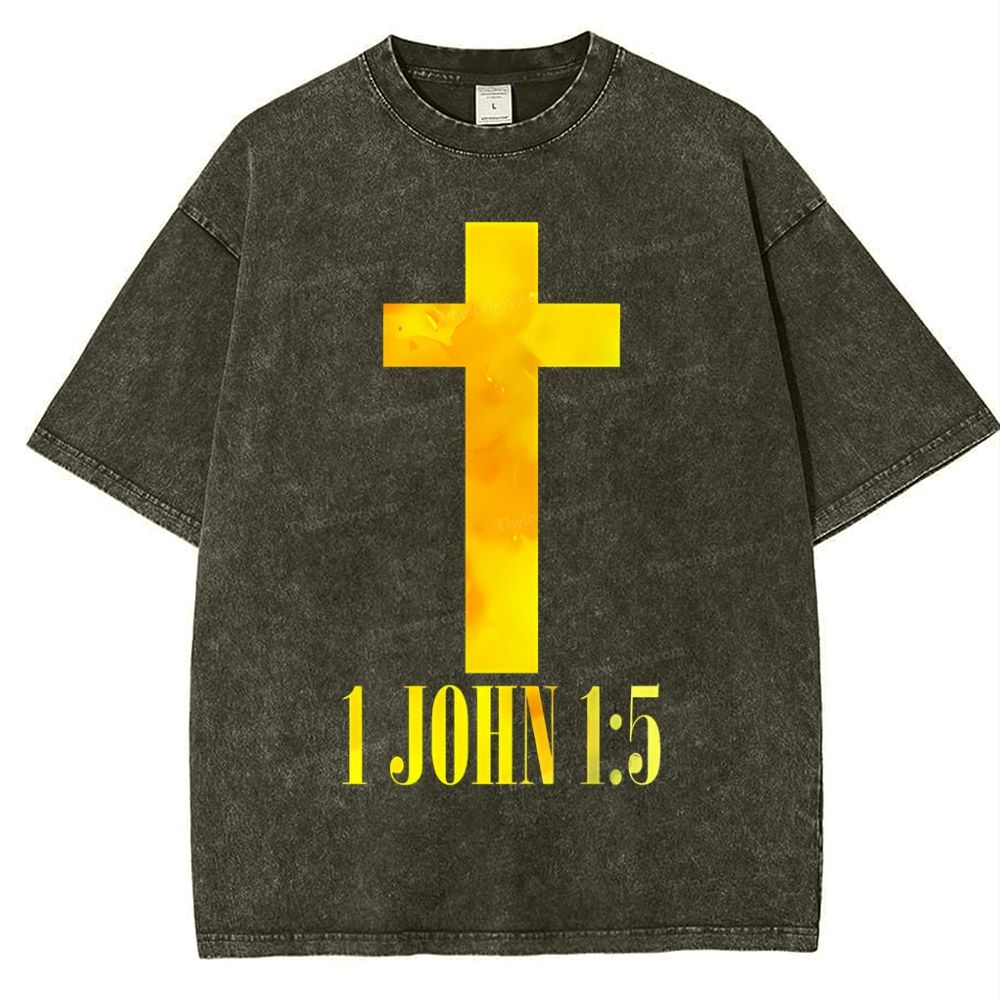 John 1:5 Snowflake Vintage Cotton T-Shirt