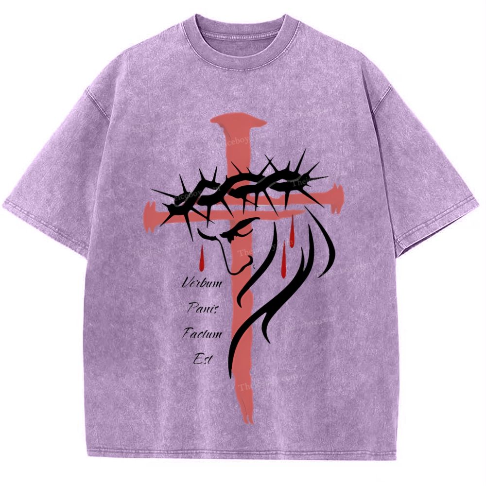 Thorns Cross Snowflake Vintage Washed T-Shirt
