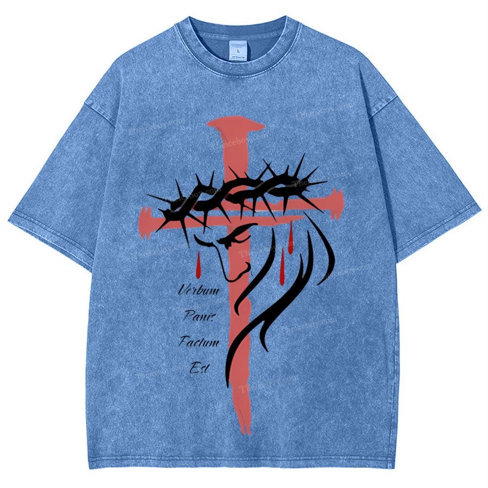 Thorns Cross Snowflake Vintage Washed T-Shirt