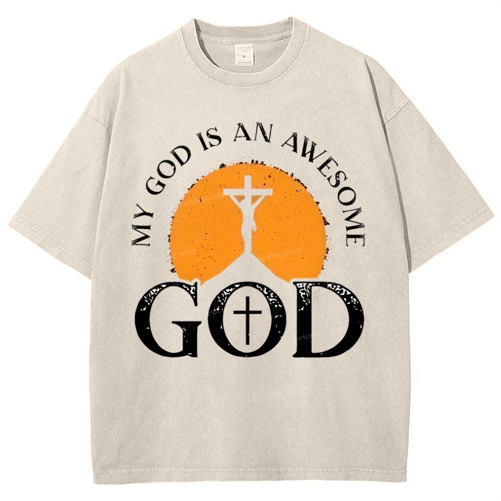 My God Is Always Awesome Me Snowflake Vintage Cotton T-Shirt