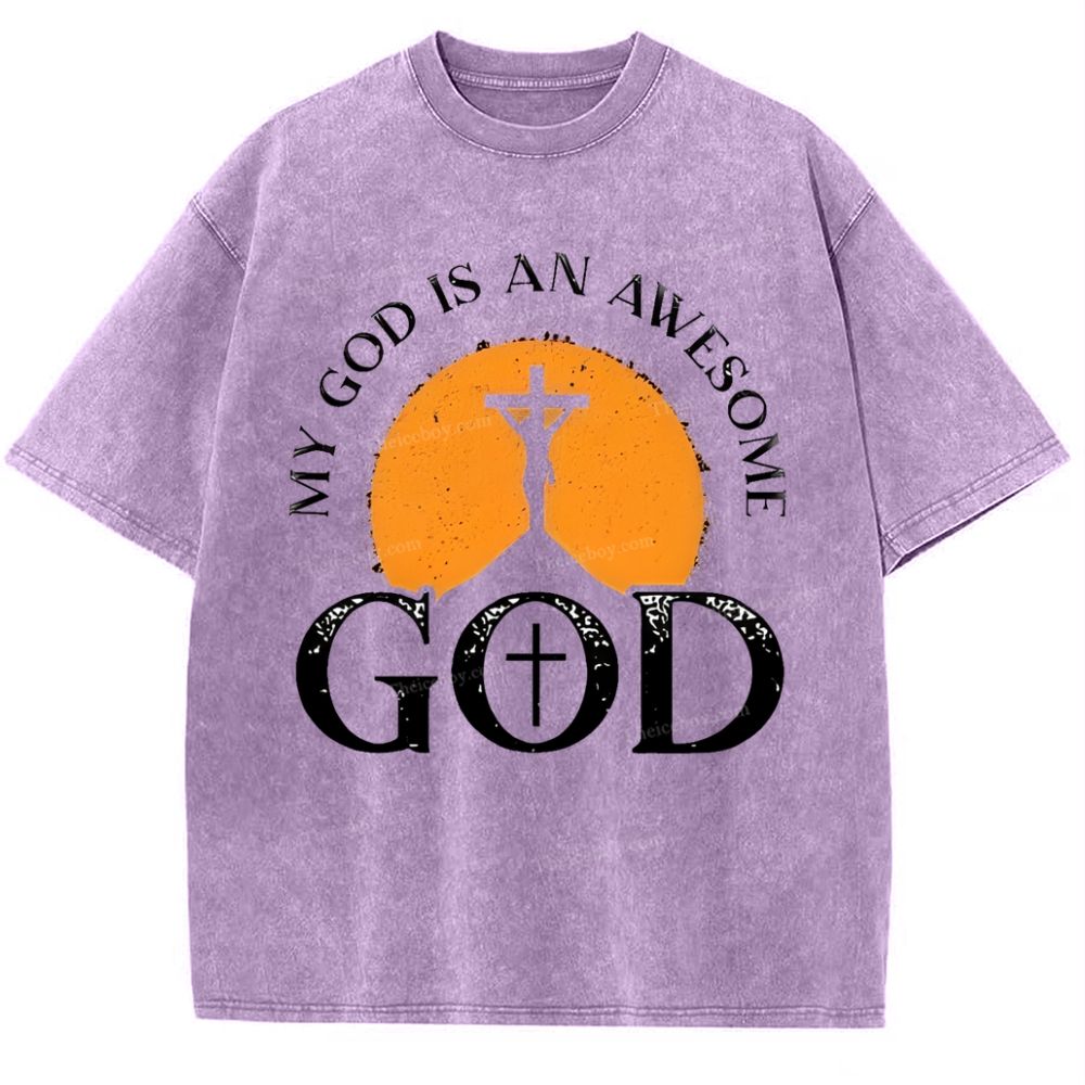 My God Is Always Awesome Me Snowflake Vintage Cotton T-Shirt