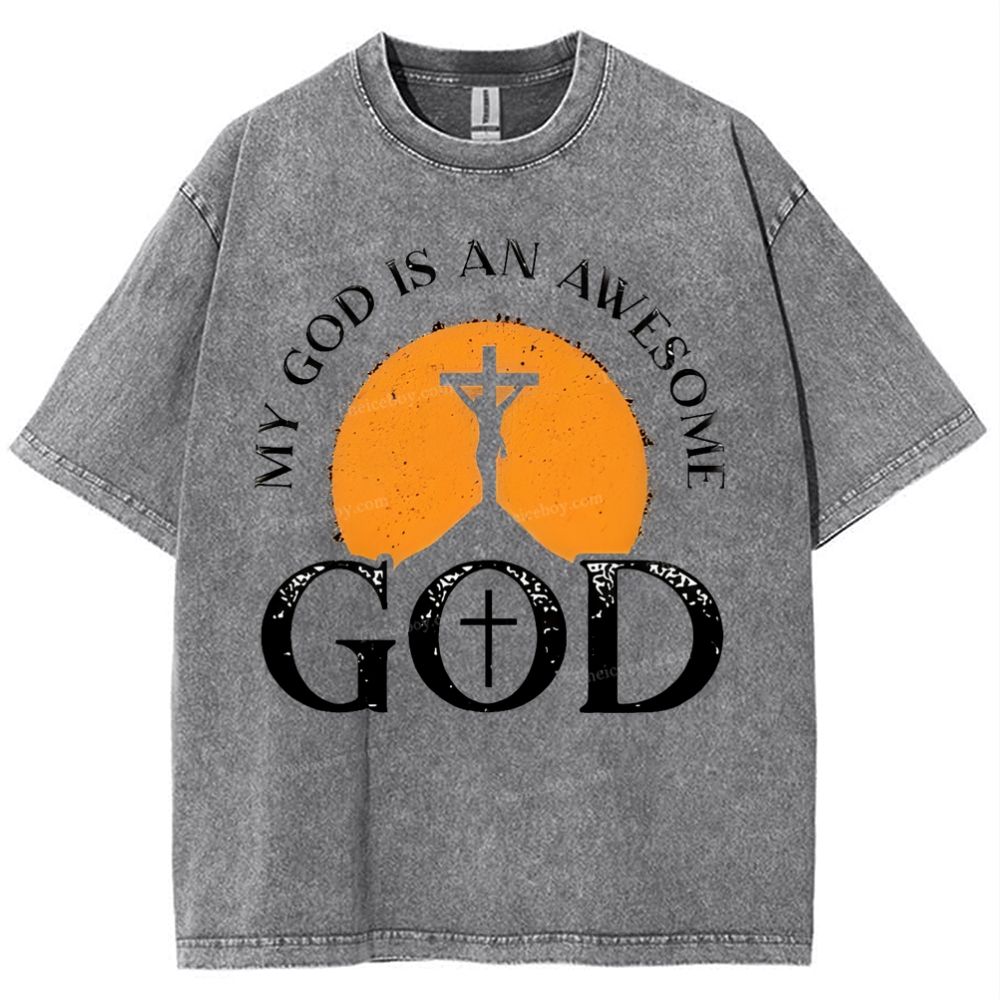 My God Is Always Awesome Me Snowflake Vintage Cotton T-Shirt
