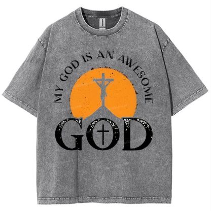 My God Is Always Awesome Me Snowflake Vintage Cotton T-Shirt