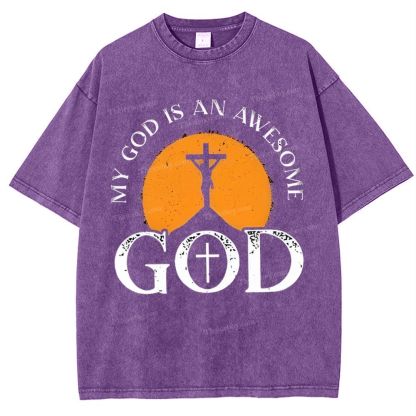 My God Is Always Awesome Me Snowflake Vintage Cotton T-Shirt