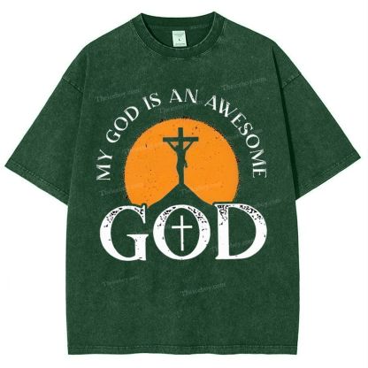 My God Is Always Awesome Me Snowflake Vintage Cotton T-Shirt