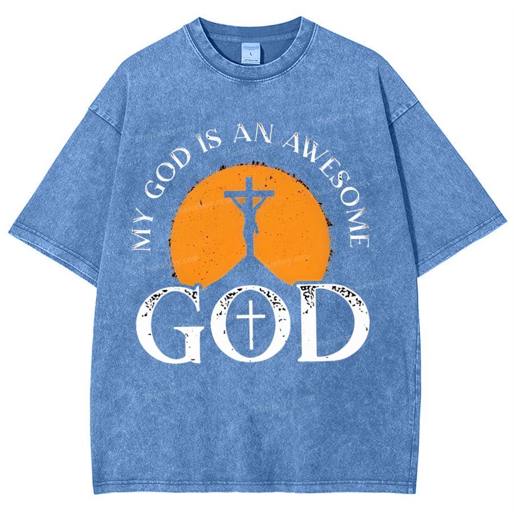 My God Is Always Awesome Me Snowflake Vintage Cotton T-Shirt
