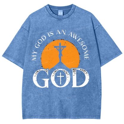 My God Is Always Awesome Me Snowflake Vintage Cotton T-Shirt