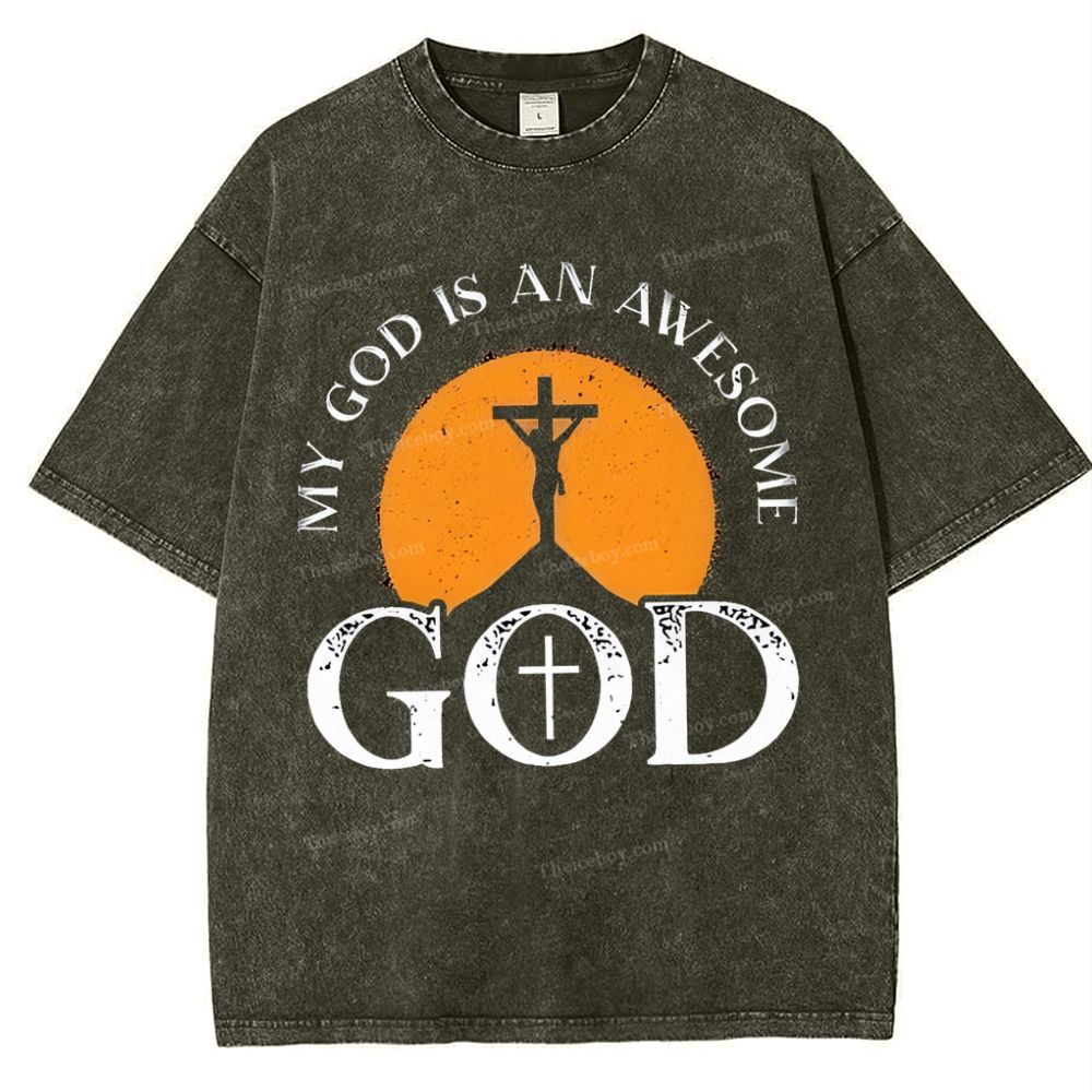 My God Is Always Awesome Me Snowflake Vintage Cotton T-Shirt