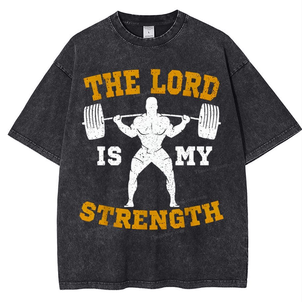 The Lord Is My Strength Snowflake Vintage Cotton T-Shirt