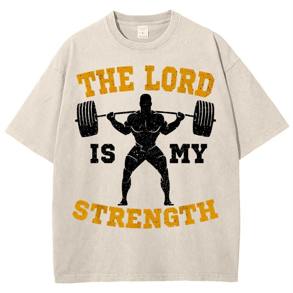 The Lord Is My Strength Snowflake Vintage Cotton T-Shirt