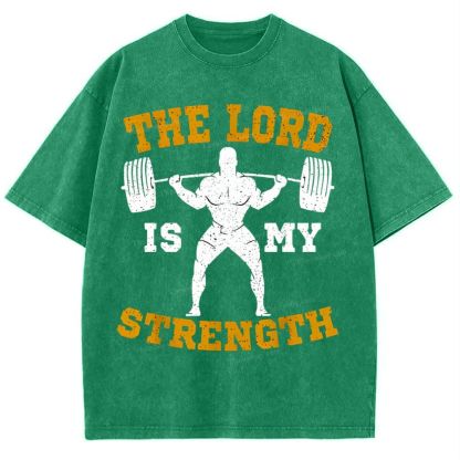 The Lord Is My Strength Snowflake Vintage Cotton T-Shirt
