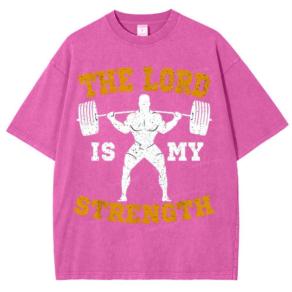 The Lord Is My Strength Snowflake Vintage Cotton T-Shirt