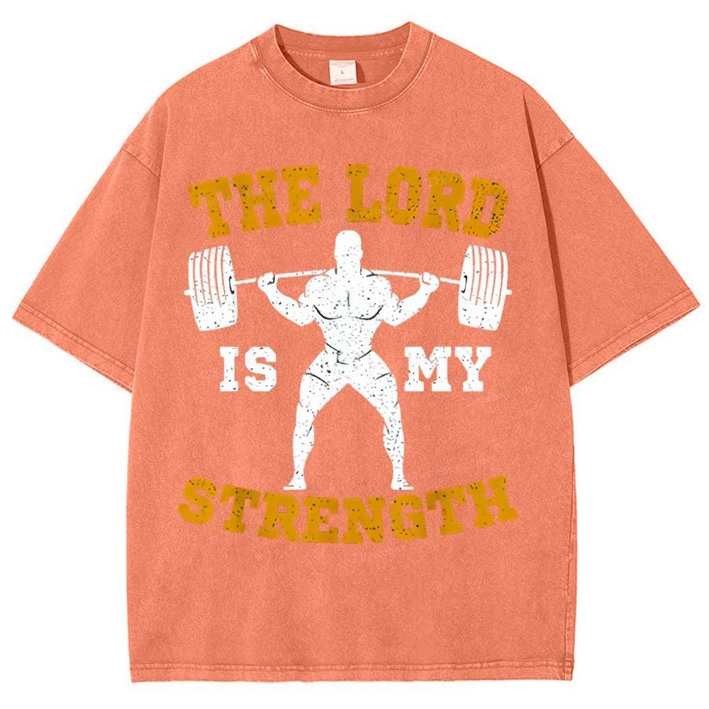 The Lord Is My Strength Snowflake Vintage Cotton T-Shirt