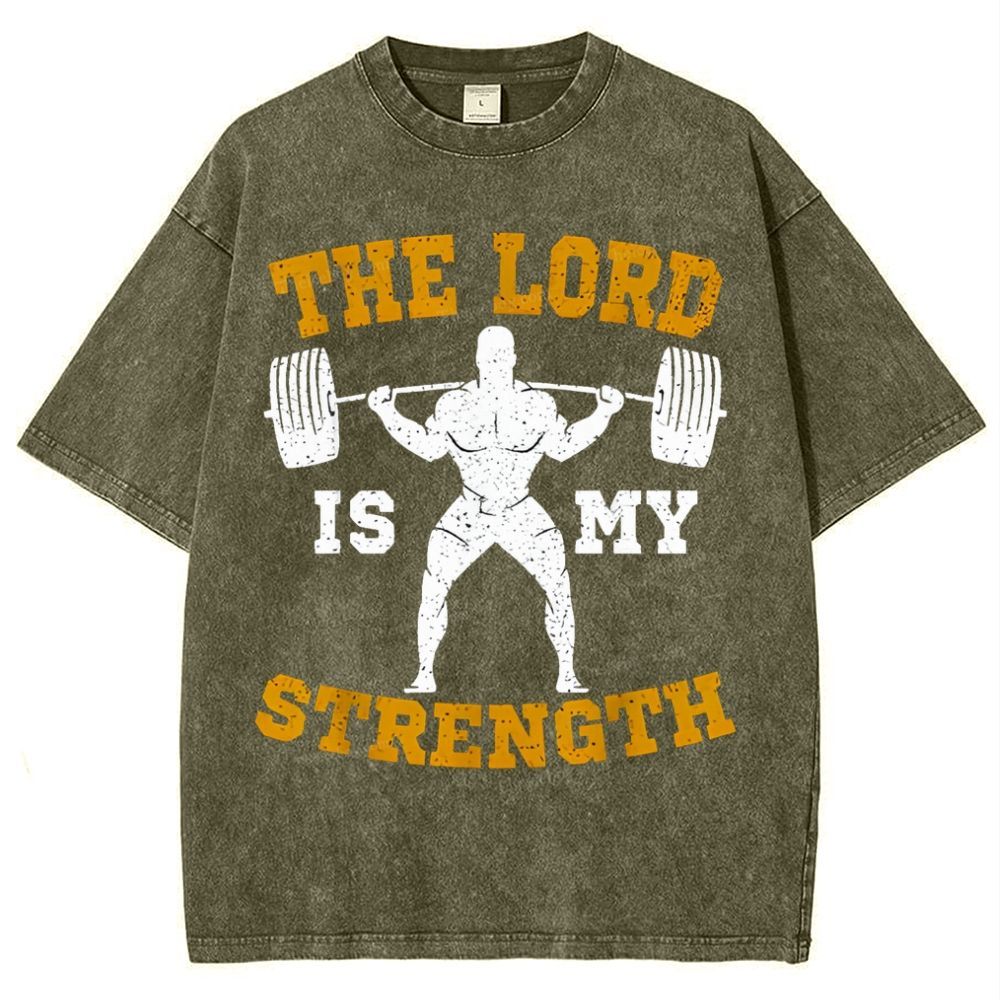 The Lord Is My Strength Snowflake Vintage Cotton T-Shirt