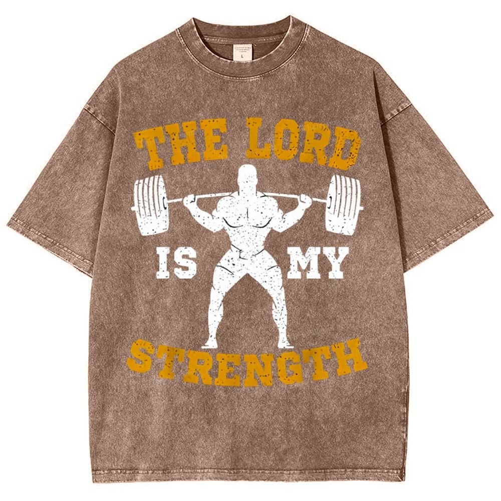 The Lord Is My Strength Snowflake Vintage Cotton T-Shirt