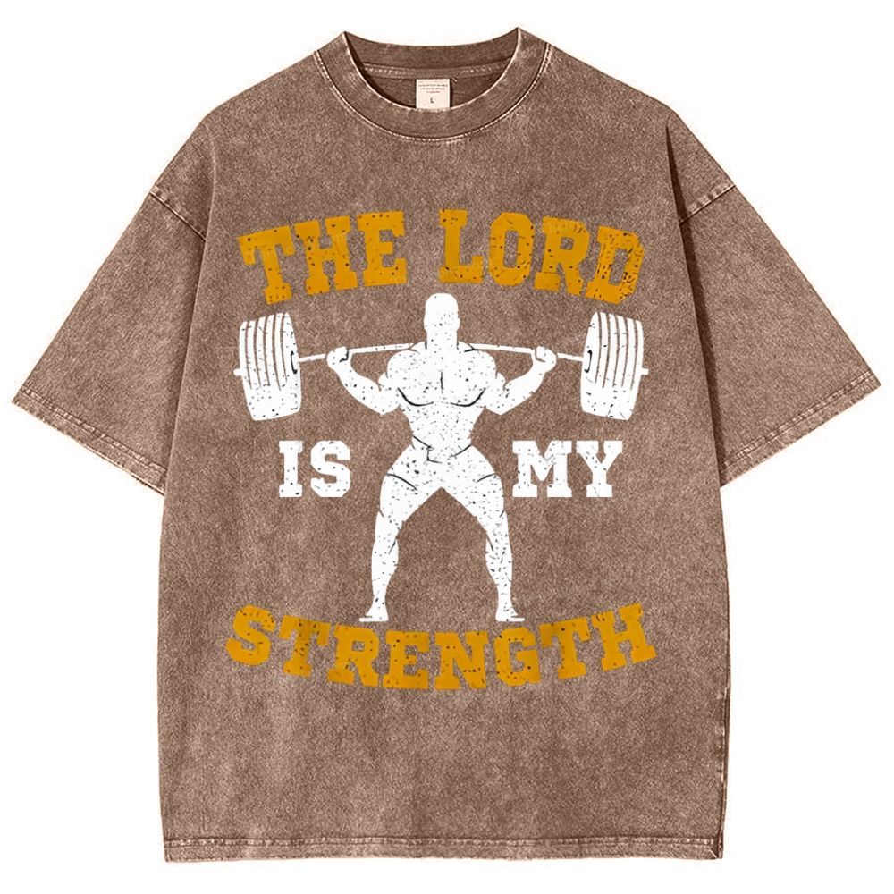 The Lord Is My Strength Snowflake Vintage Cotton T-Shirt