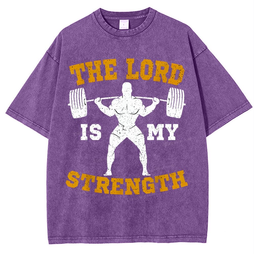 The Lord Is My Strength Snowflake Vintage Cotton T-Shirt