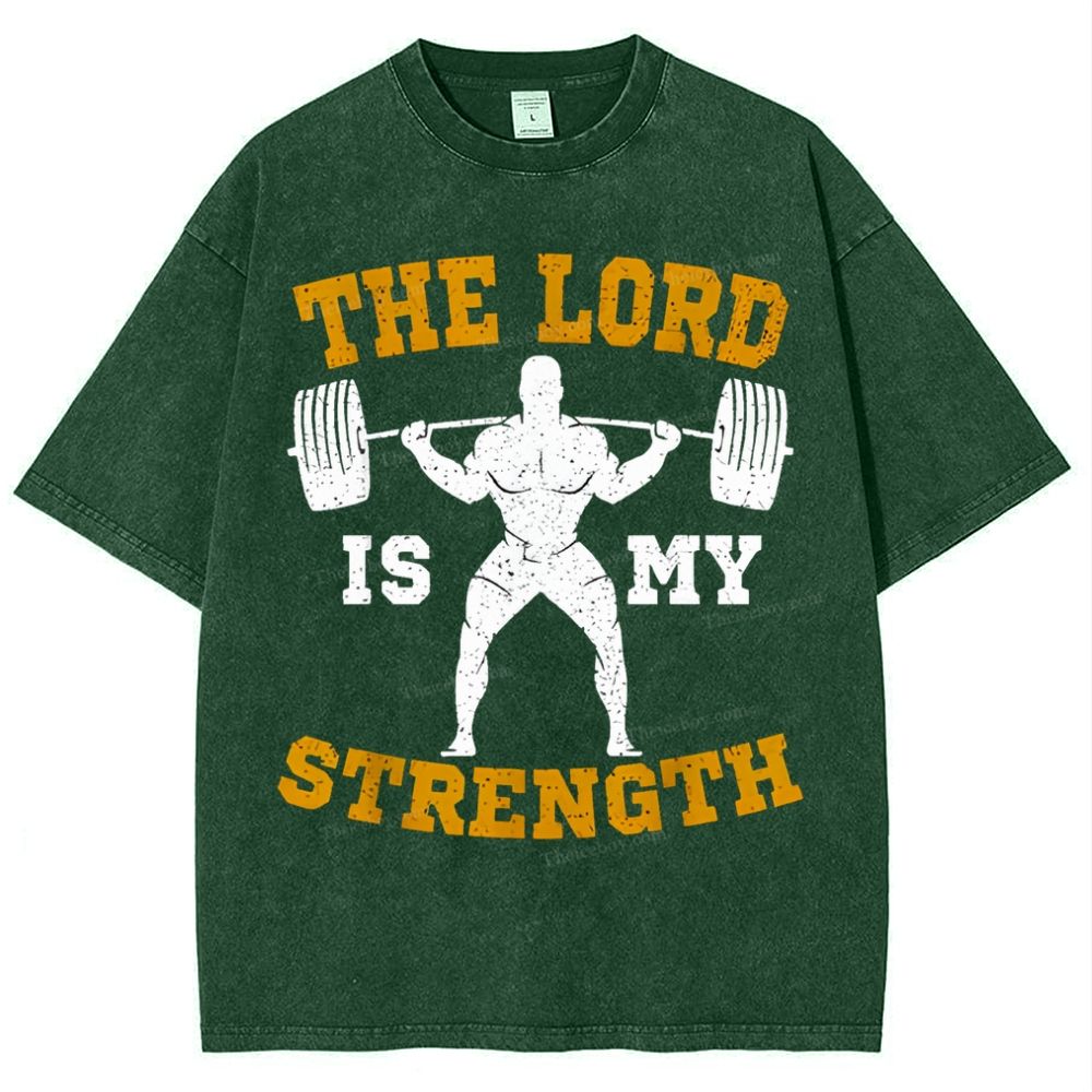 The Lord Is My Strength Snowflake Vintage Cotton T-Shirt