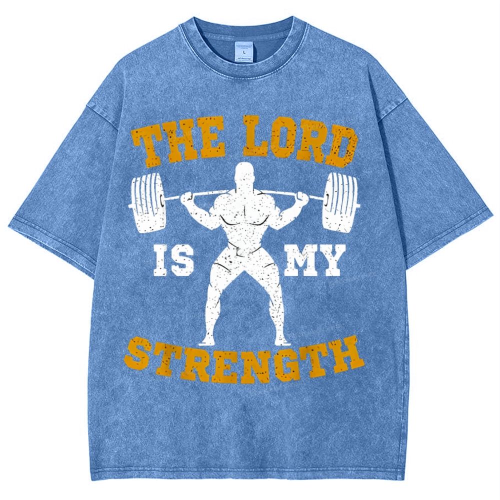 The Lord Is My Strength Snowflake Vintage Cotton T-Shirt