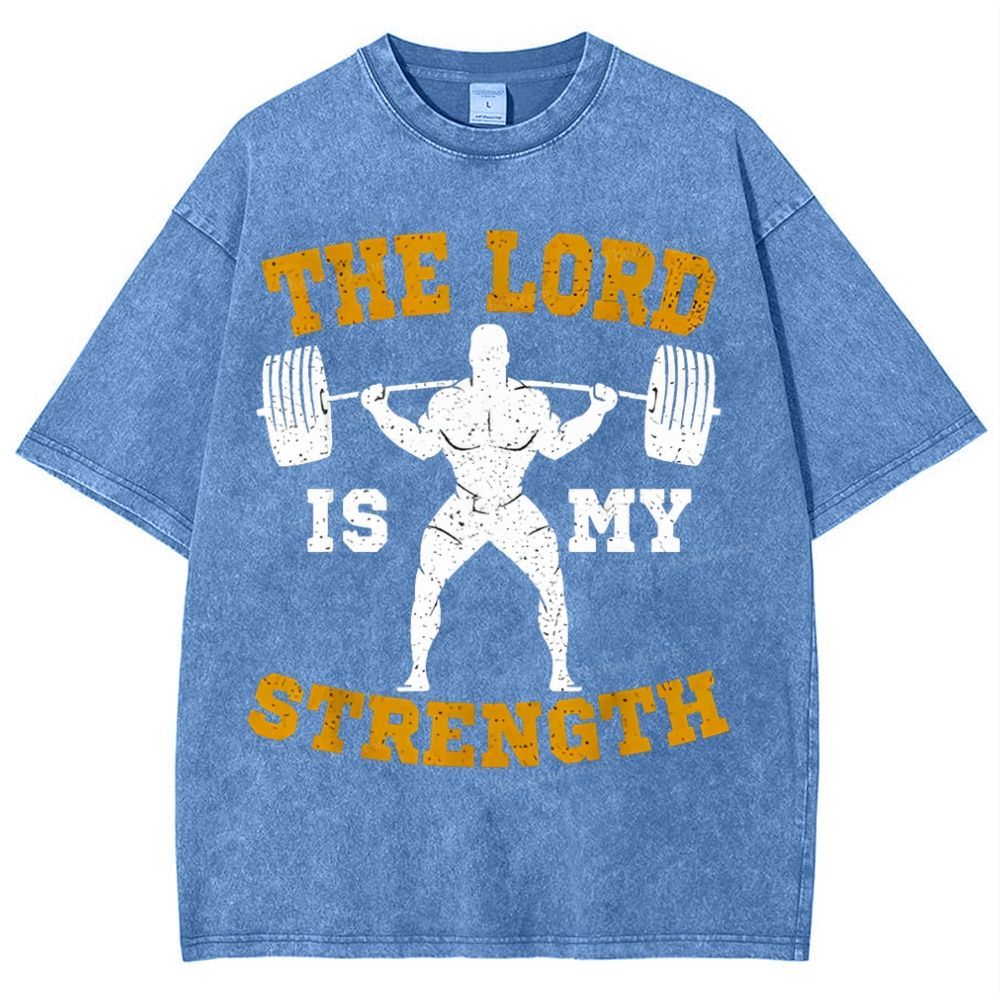 The Lord Is My Strength Snowflake Vintage Cotton T-Shirt