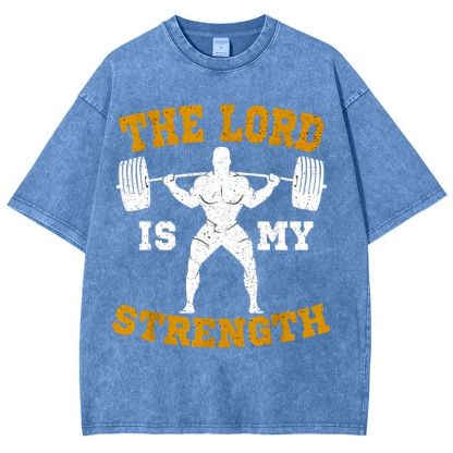 The Lord Is My Strength Snowflake Vintage Cotton T-Shirt