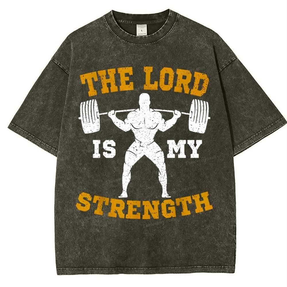 The Lord Is My Strength Snowflake Vintage Cotton T-Shirt