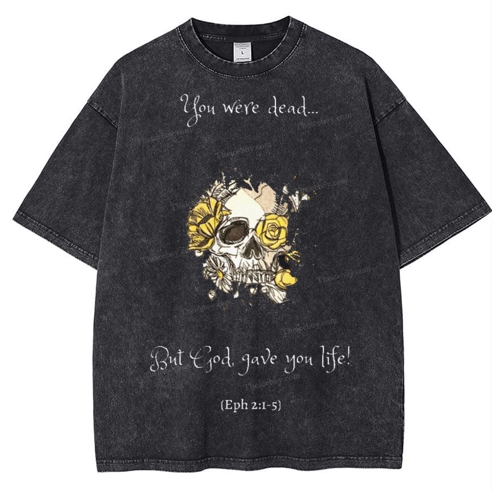 But God ,Gave You Life Snowflake Vintage Cotton T-Shirt-ICB2504003310-1