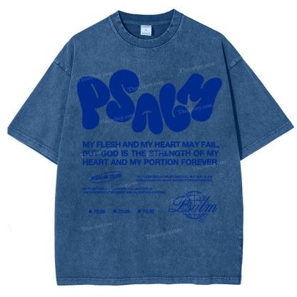 Psalm 73:26 Snowflake Vintage Washed T-Shirt
