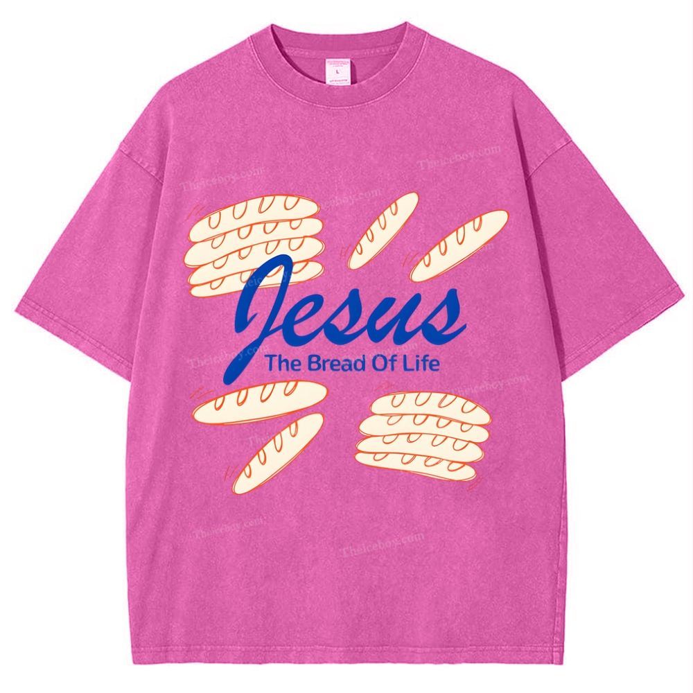Jesus The Bread Of Life Snowflake Vintage Washed T-Shirt
