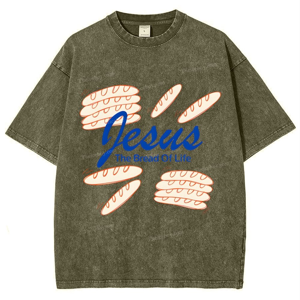 Jesus The Bread Of Life Snowflake Vintage Washed T-Shirt