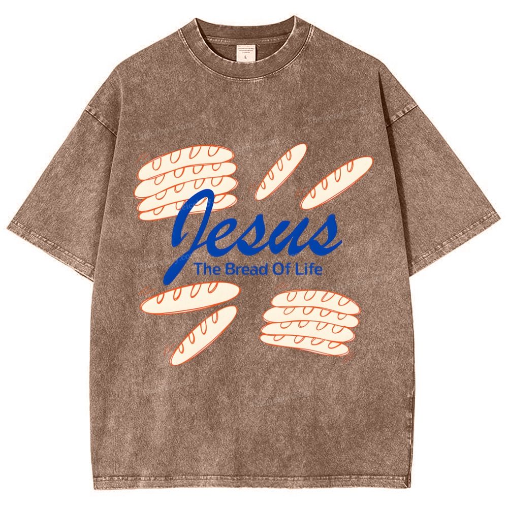 Jesus The Bread Of Life Snowflake Vintage Washed T-Shirt