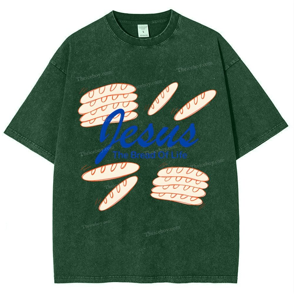 Jesus The Bread Of Life Snowflake Vintage Washed T-Shirt