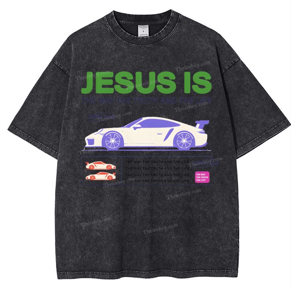 Jesus Is The Way The Truth And The Life Snowflake Vintage Washed T-Shirt