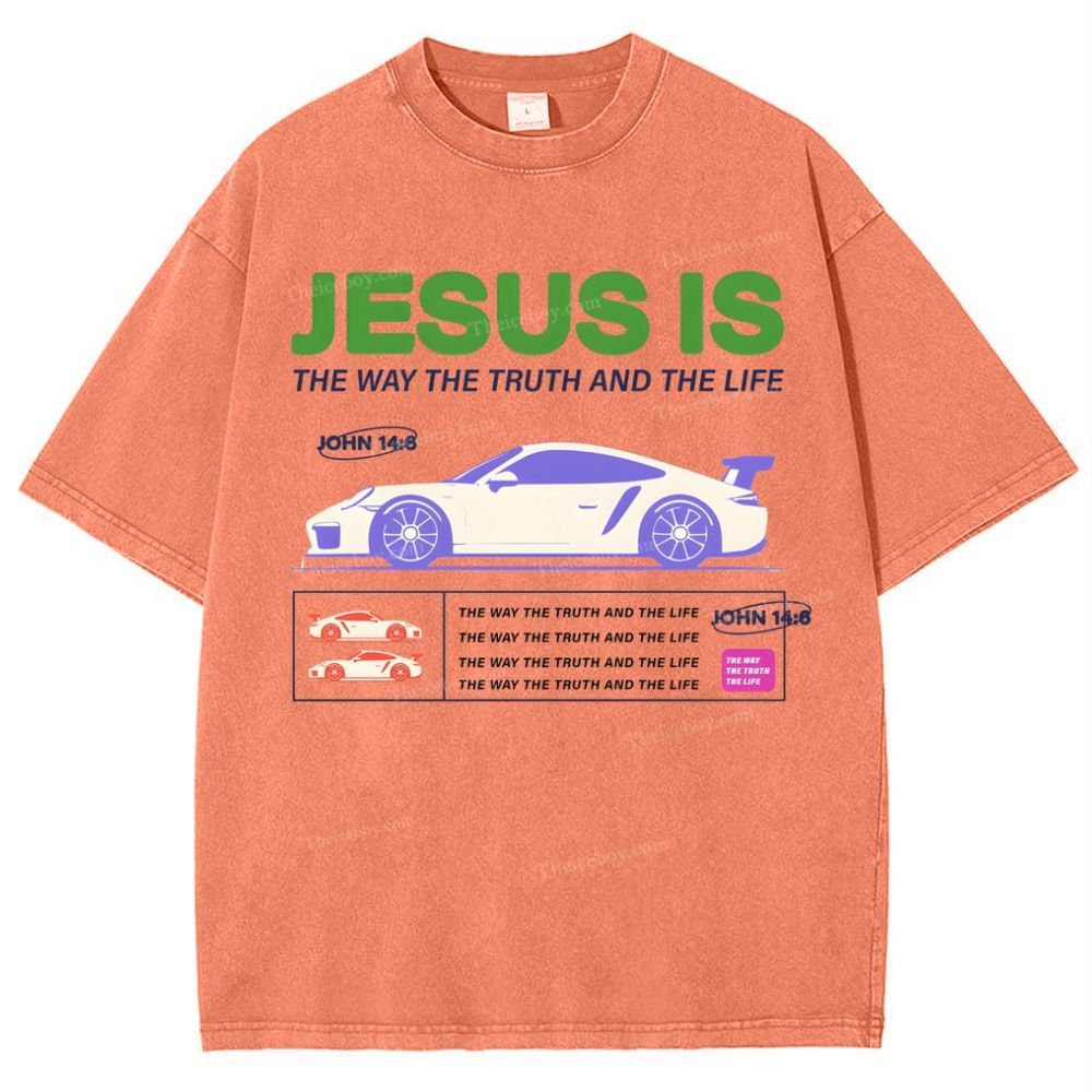 Jesus Is The Way The Truth And The Life Snowflake Vintage Washed T-Shirt