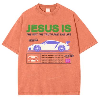 Jesus Is The Way The Truth And The Life Snowflake Vintage Washed T-Shirt