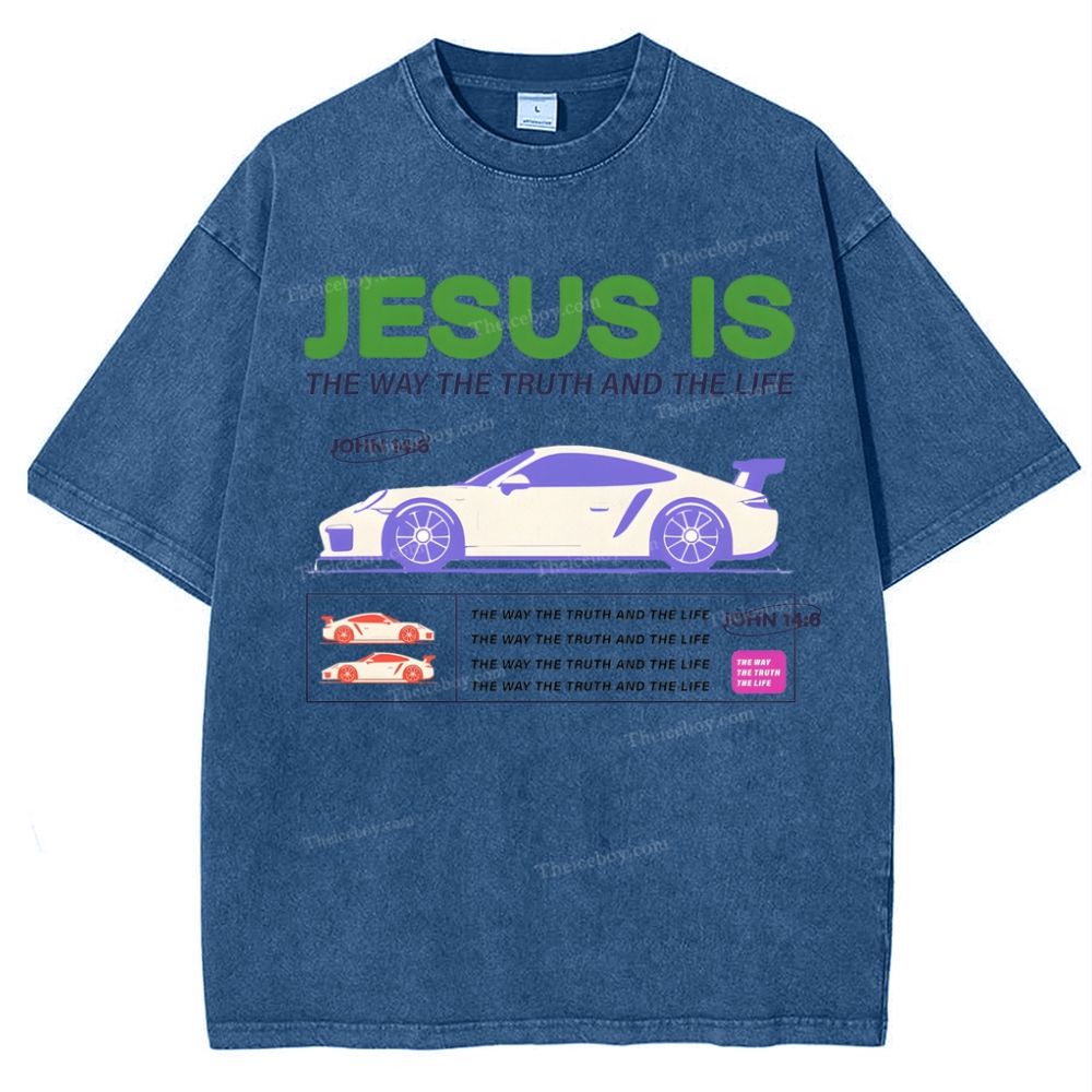 Jesus Is The Way The Truth And The Life Snowflake Vintage Washed T-Shirt