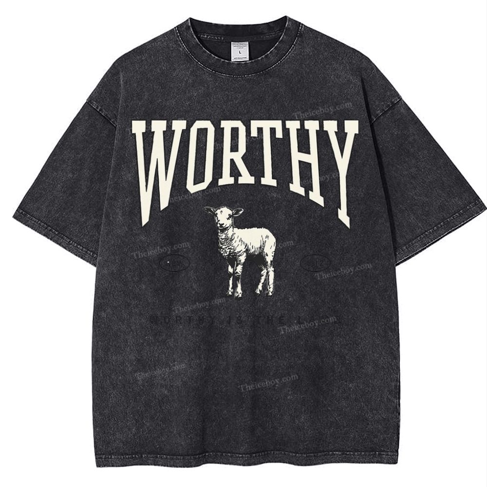 Worthy Is The Lamb Snowflake Vintage Washed T-Shirt