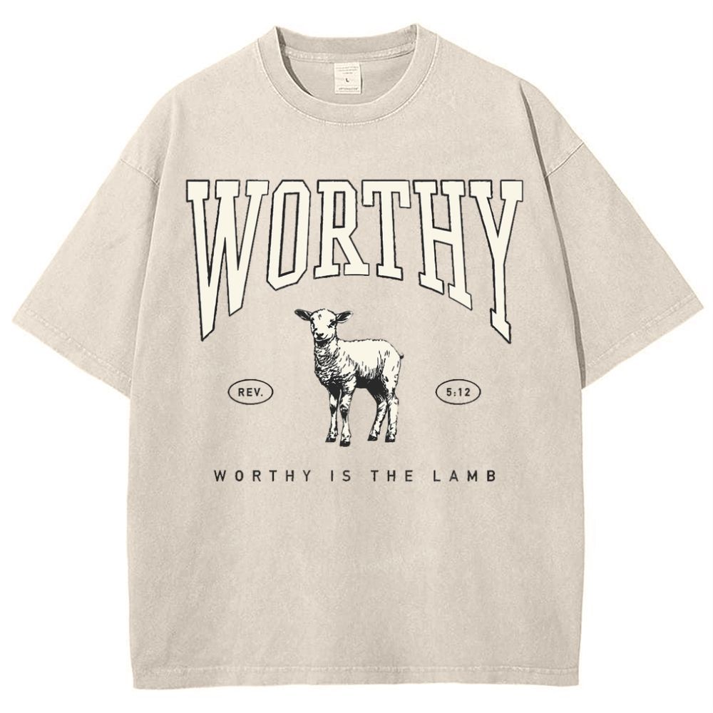 Worthy Is The Lamb Snowflake Vintage Washed T-Shirt