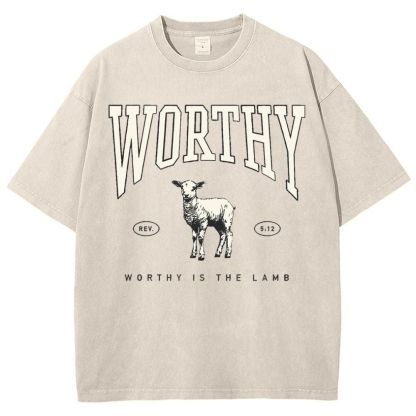 Worthy Is The Lamb Snowflake Vintage Washed T-Shirt
