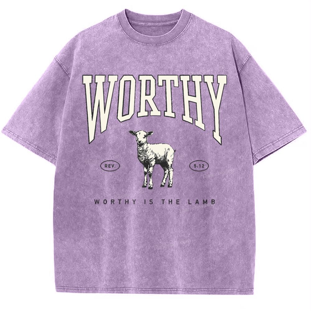 Worthy Is The Lamb Snowflake Vintage Washed T-Shirt