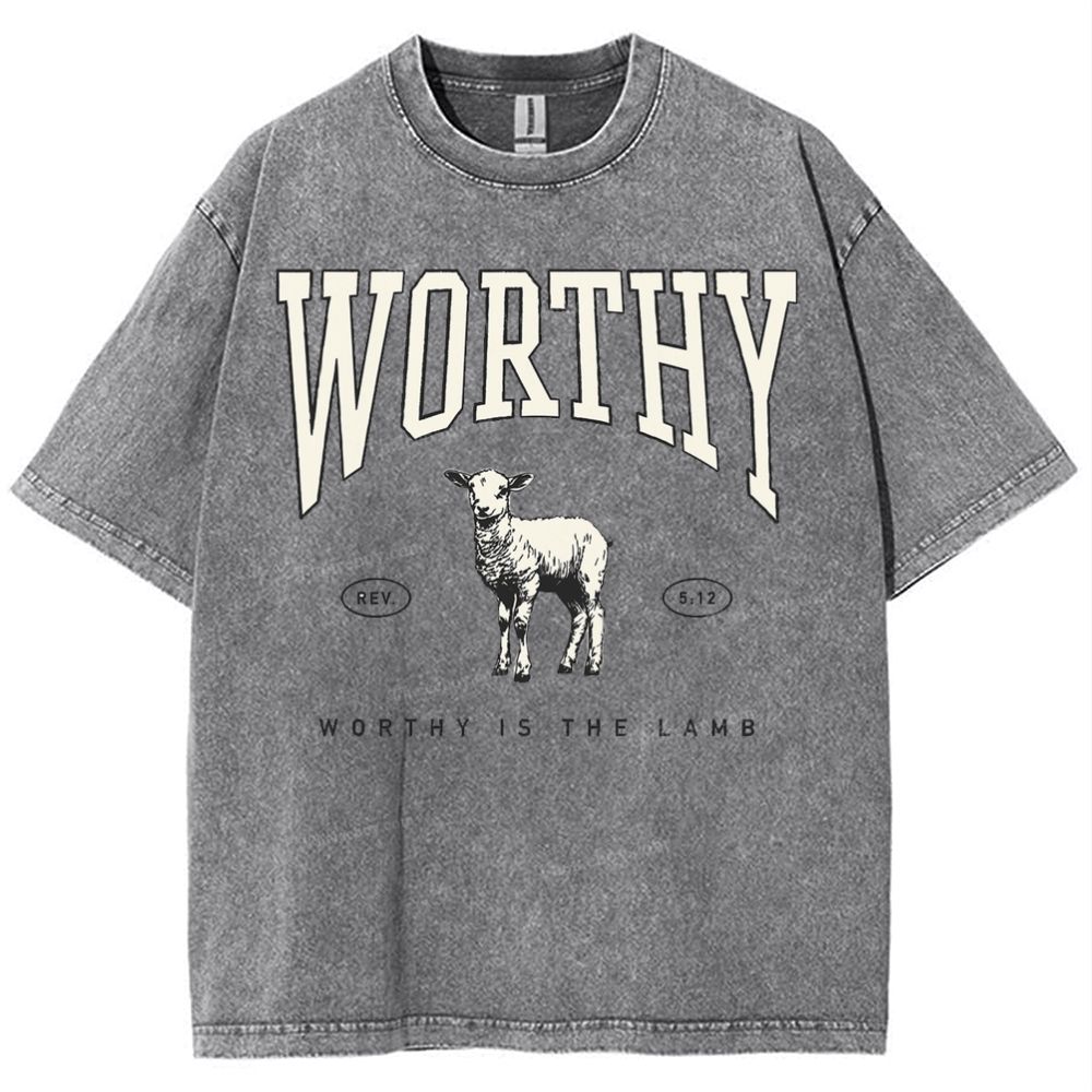 Worthy Is The Lamb Snowflake Vintage Washed T-Shirt