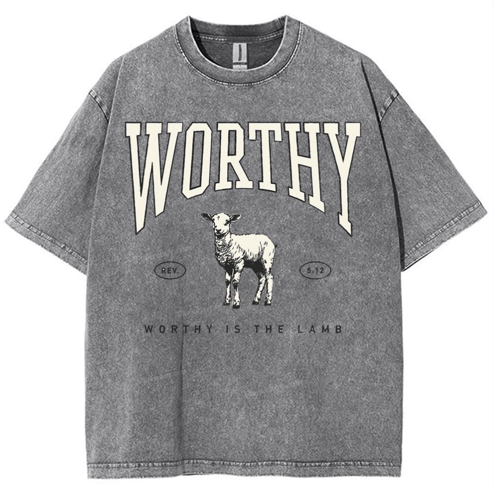 Worthy Is The Lamb Snowflake Vintage Washed T-Shirt